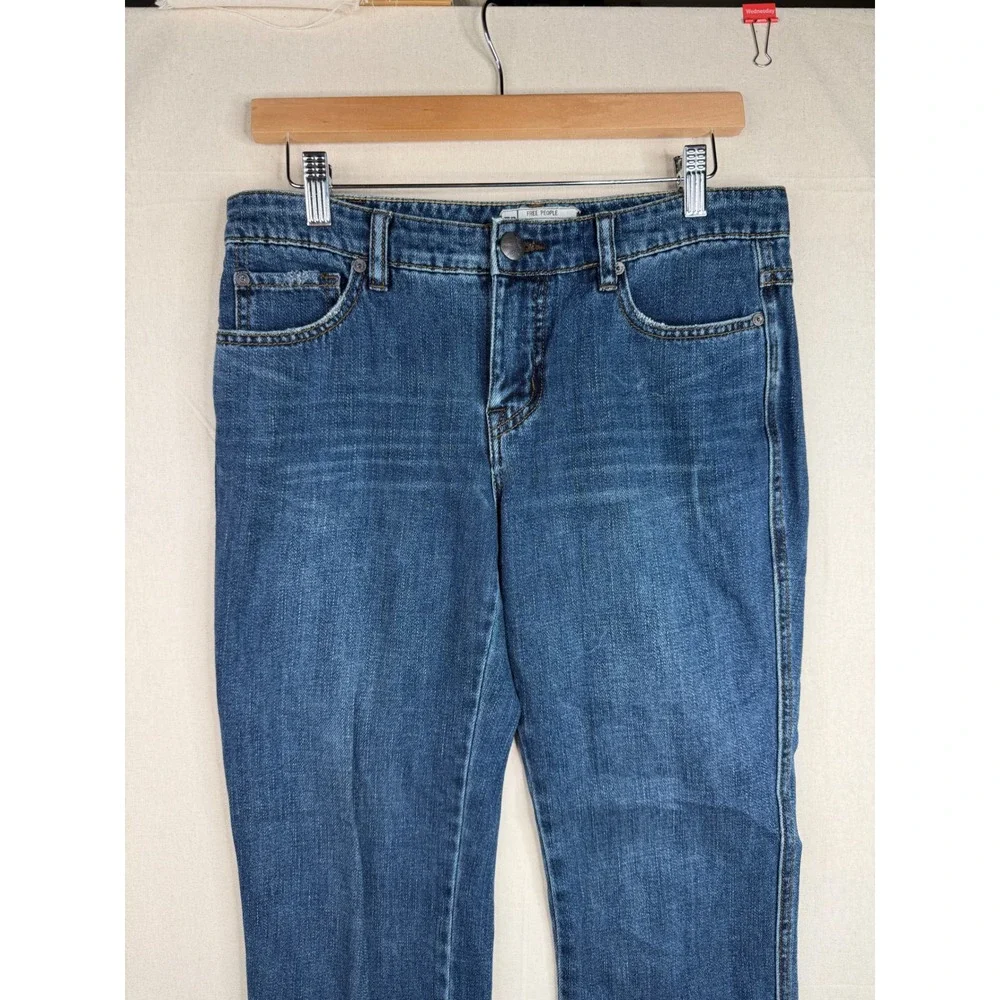 Free People Jeans Womens Size 27 Blue Denim Straight Leg Cotton 61855-16515125